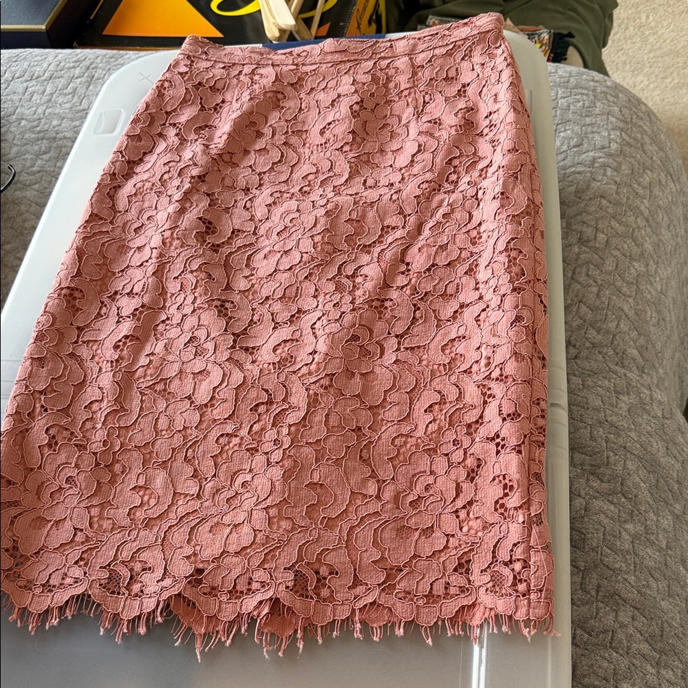 Rachel Parcell Lace Pencil Skirt - Dusty Rose